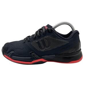 Wilson Tennis Shoes Womens Size 7.5 Navy Red Court Performance Grip WRS325200